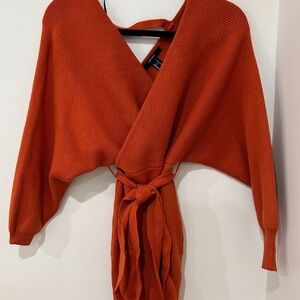 Forever 21 Orange Knit Sweater.